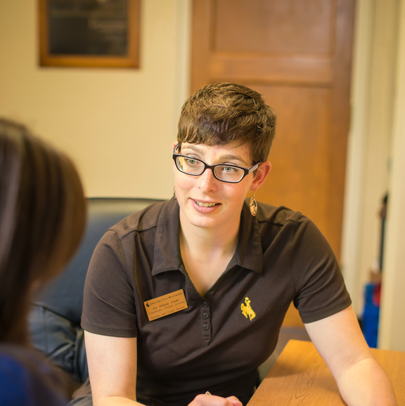 person ready to assist with financial aid
