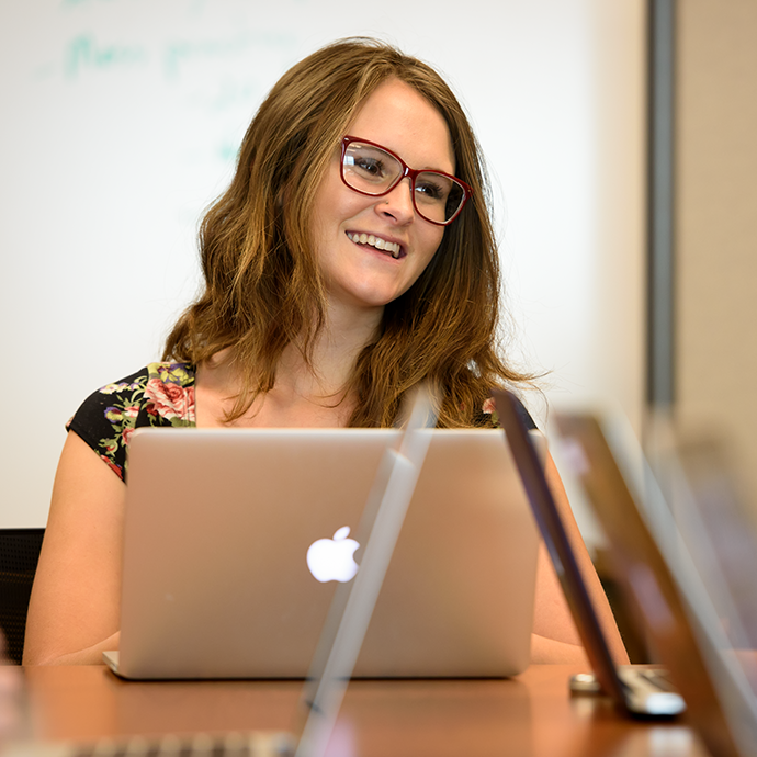 Student on laptop