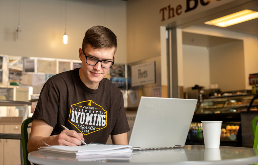 Student on laptop