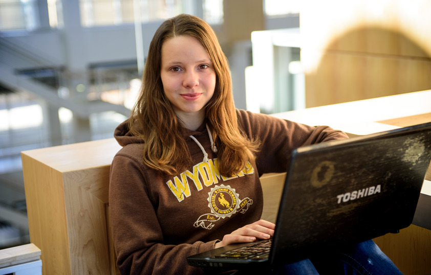 Student on laptop