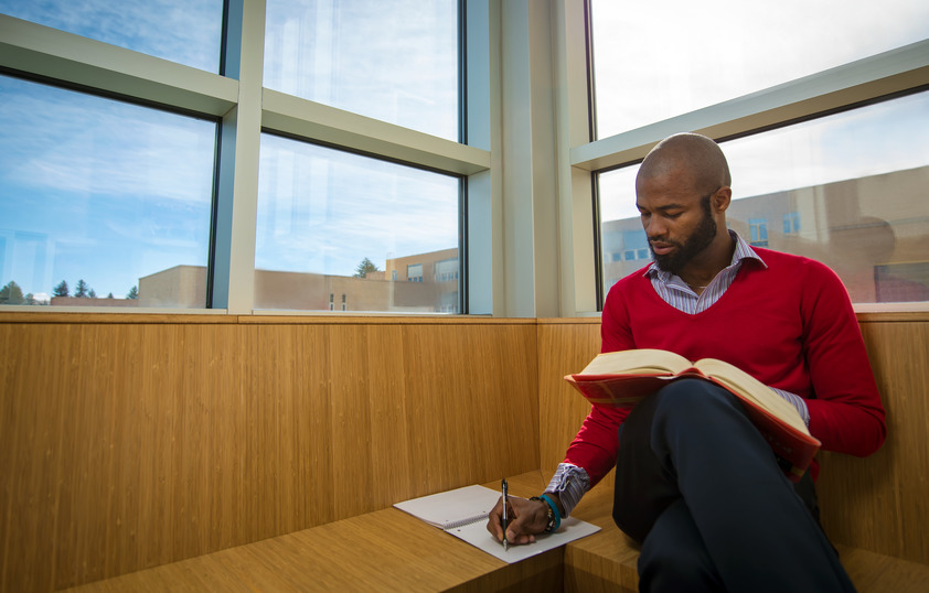 Student studying