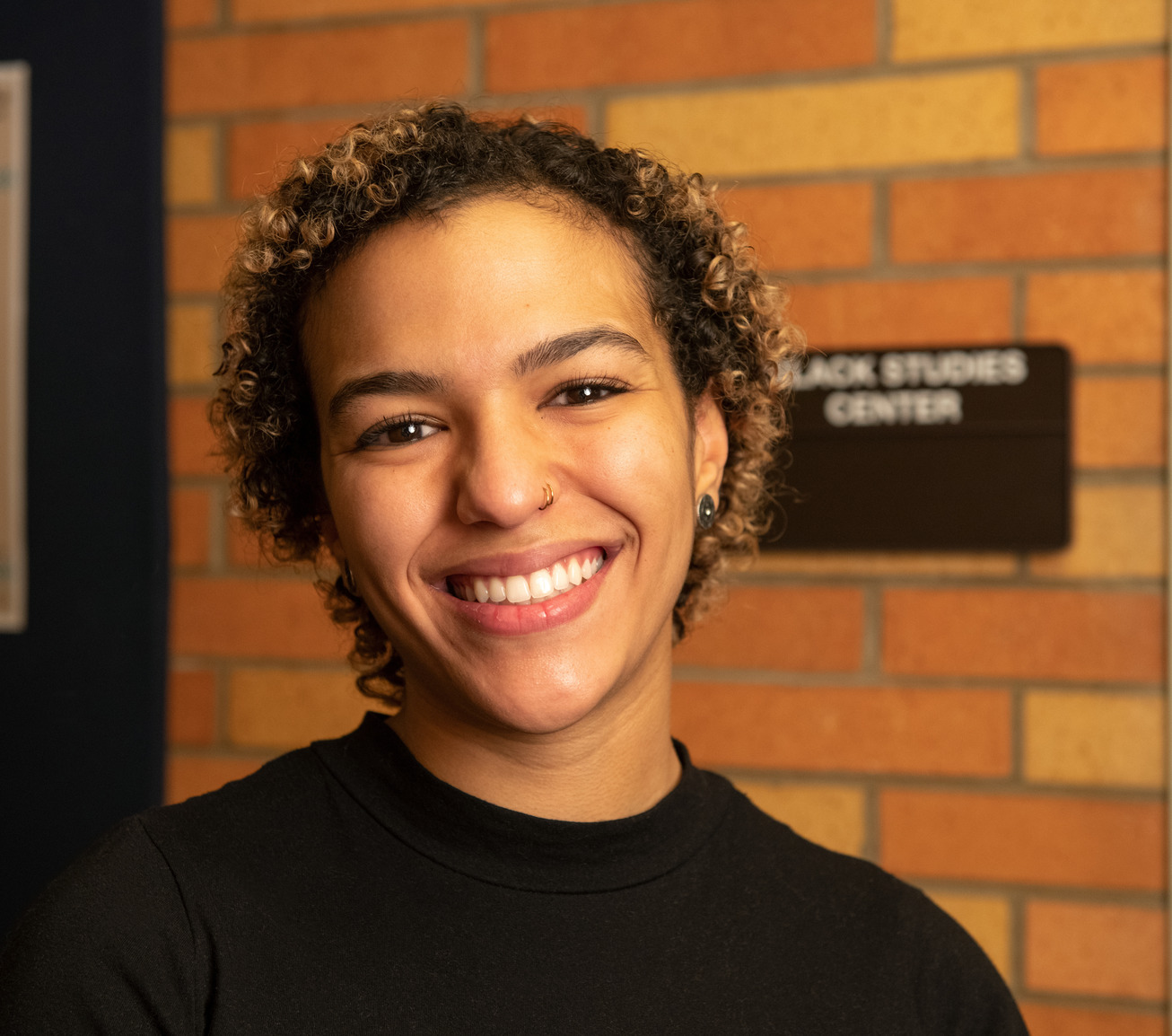 Student outside the Black Studies Center