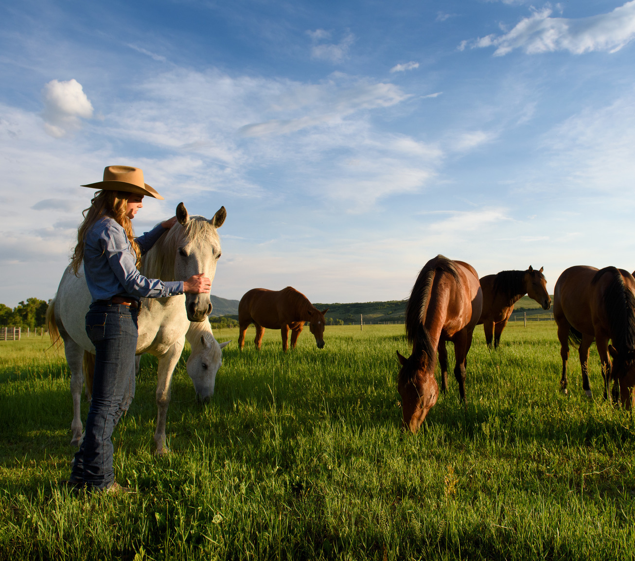 Student with her horses