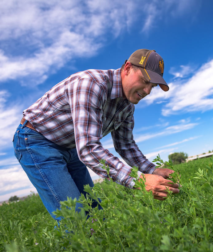 Professor out in field.
