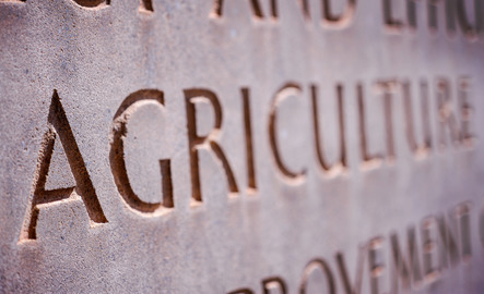 "Agriculture" engraved on the side of a building