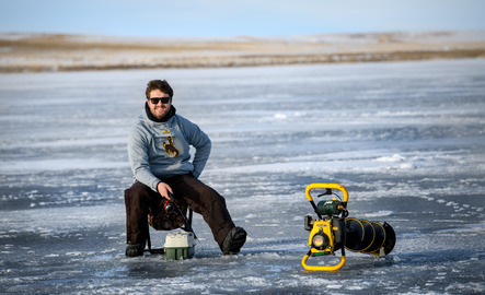 Student on ice