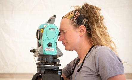Student surveying