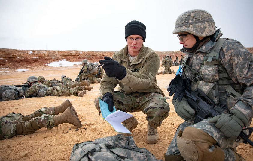 Students out in field