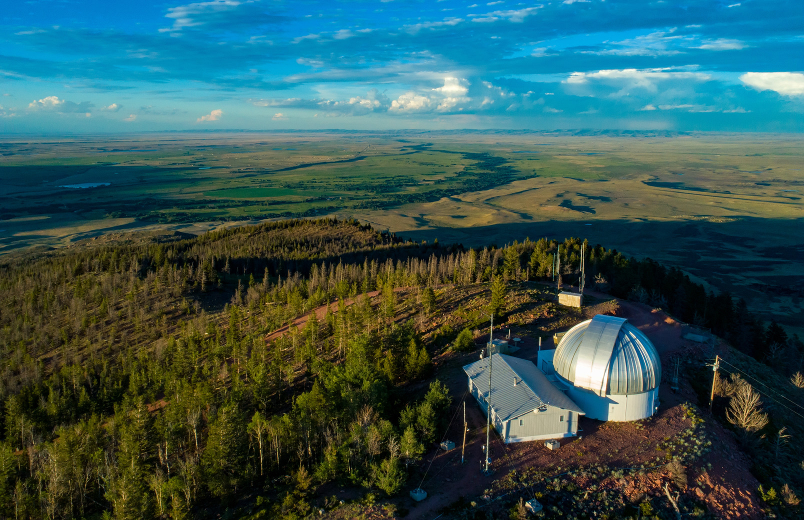 Aerial shot of oberservatory