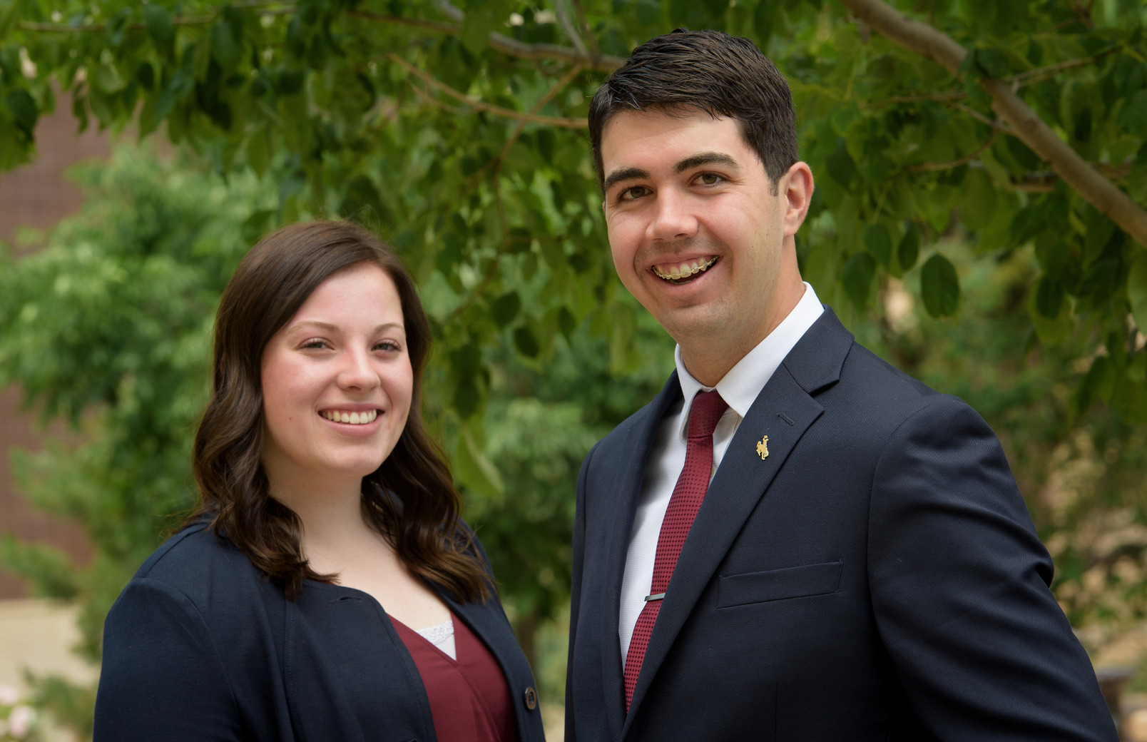 Two students posing for photo