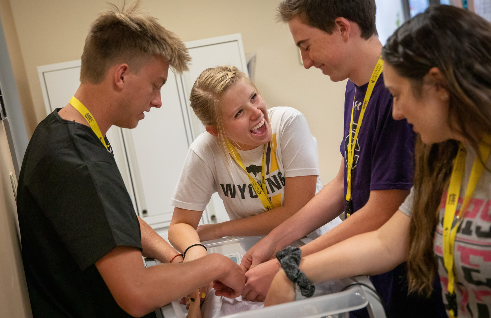 Students in Clinical Simulation Center together