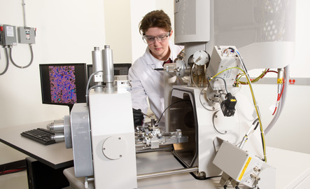 Student in chemical engineering lab