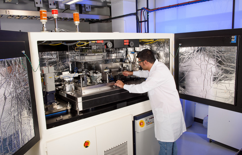 Student in lab