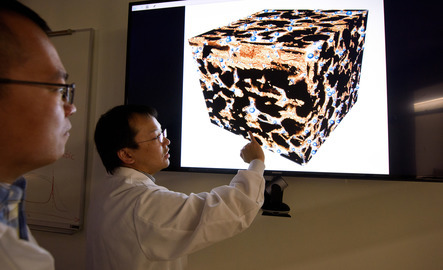 Grad student giving presentation