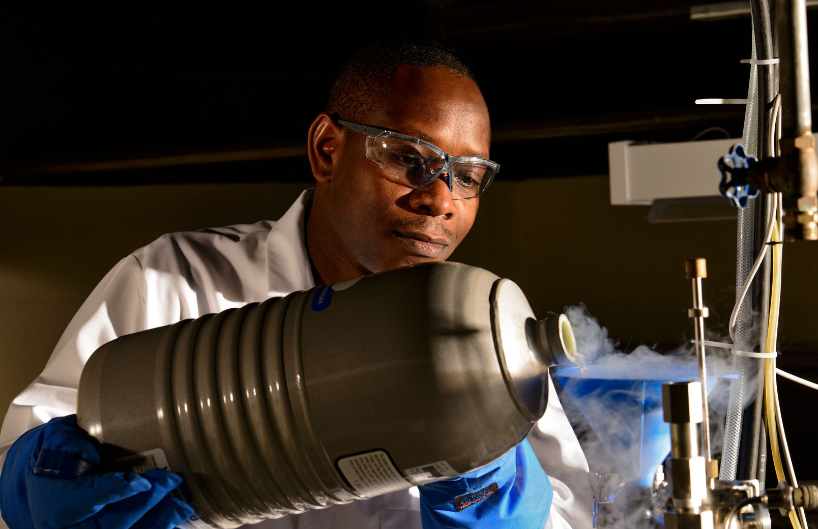 A researcher in a chemistry lab
