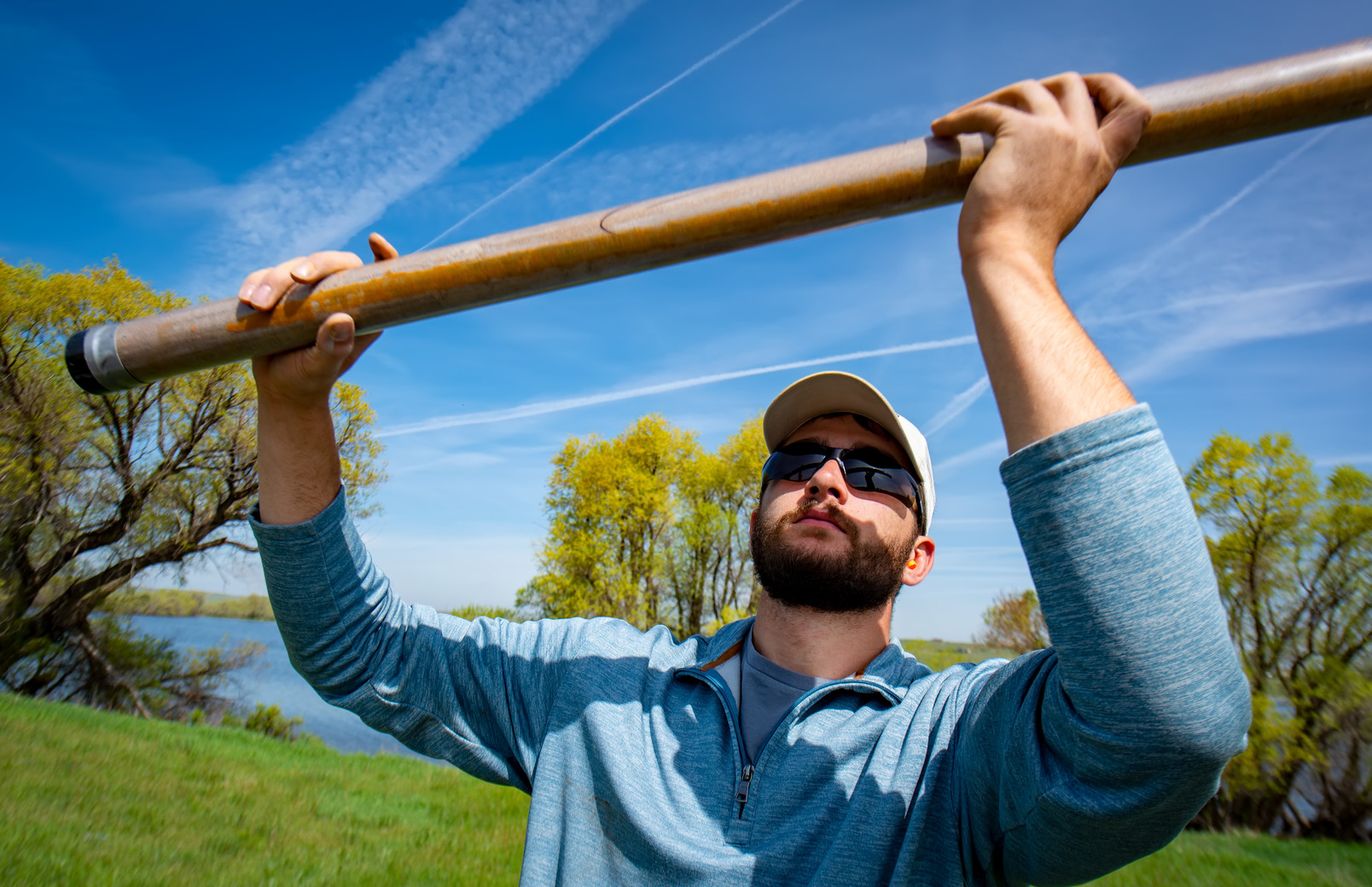 Student in the field