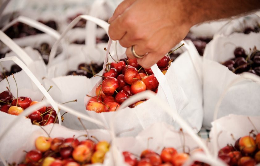 Cherries at the farmer's market
