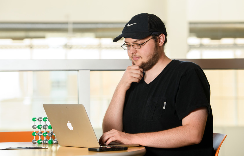 Student on their laptop