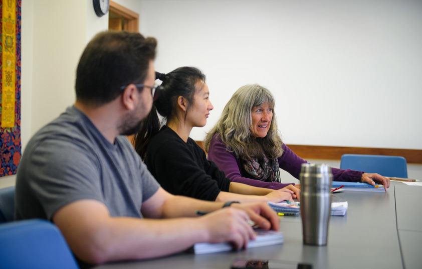 Faculty member and students in class