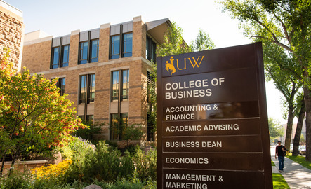 Outside the College of Business building