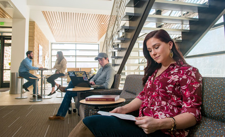 Students studying
