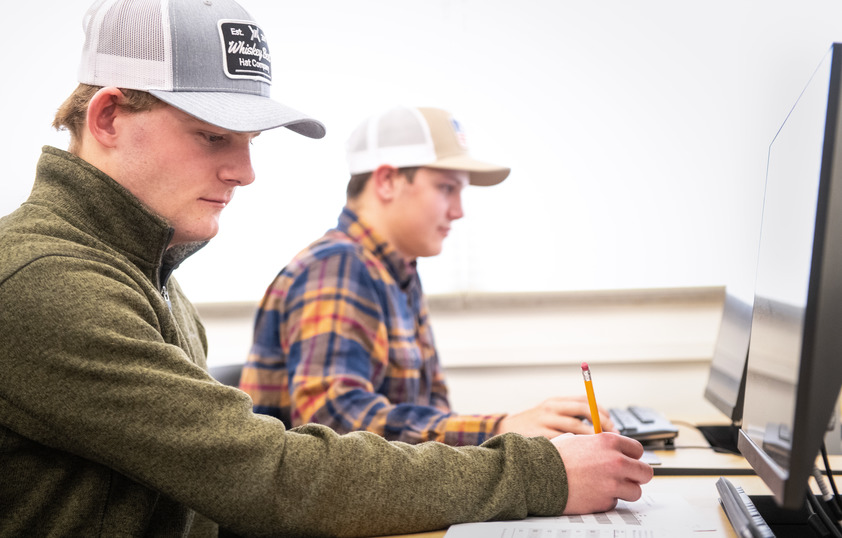 Two students in class