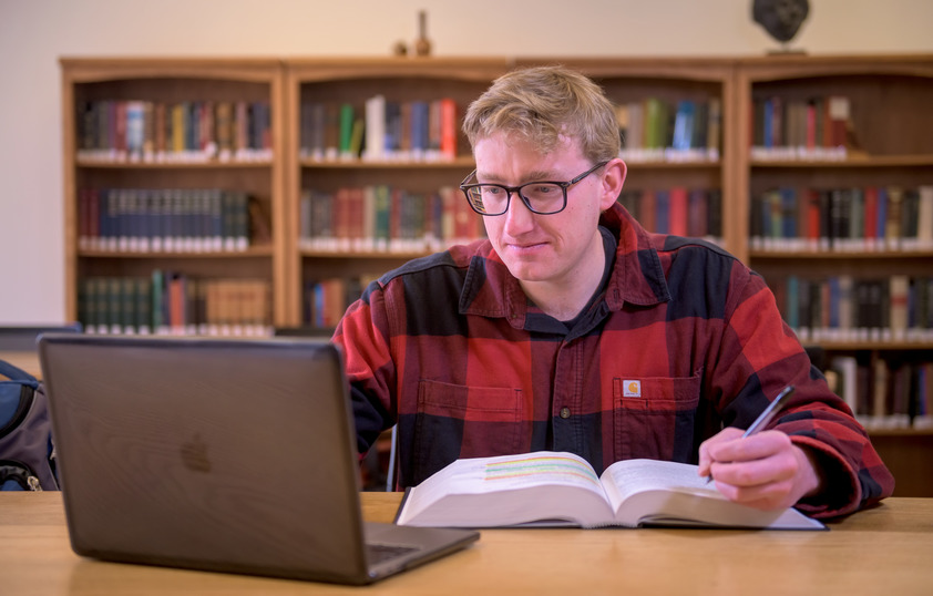 Student working on homework