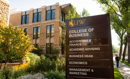 Outside the UW College of Business building