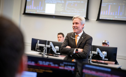 College of Business professor leading class