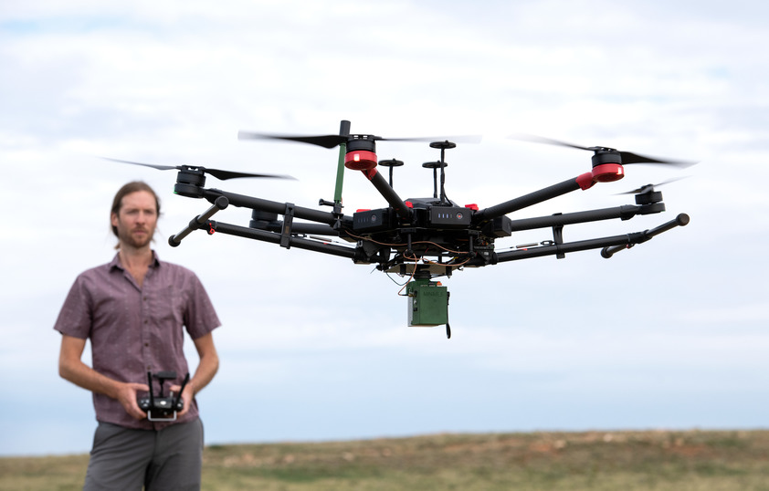 Person flying a drone