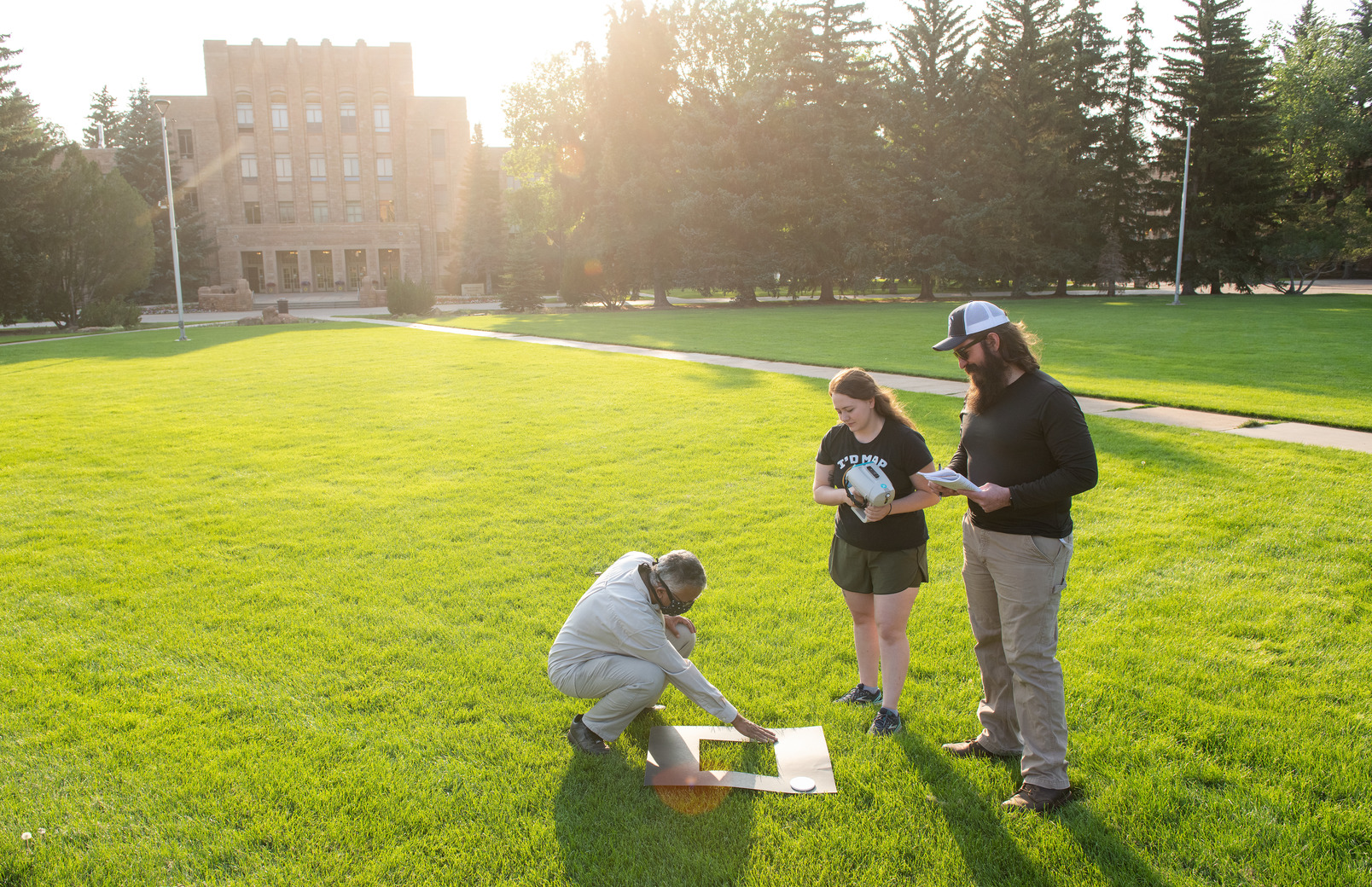 Students in Prexie's Pasture