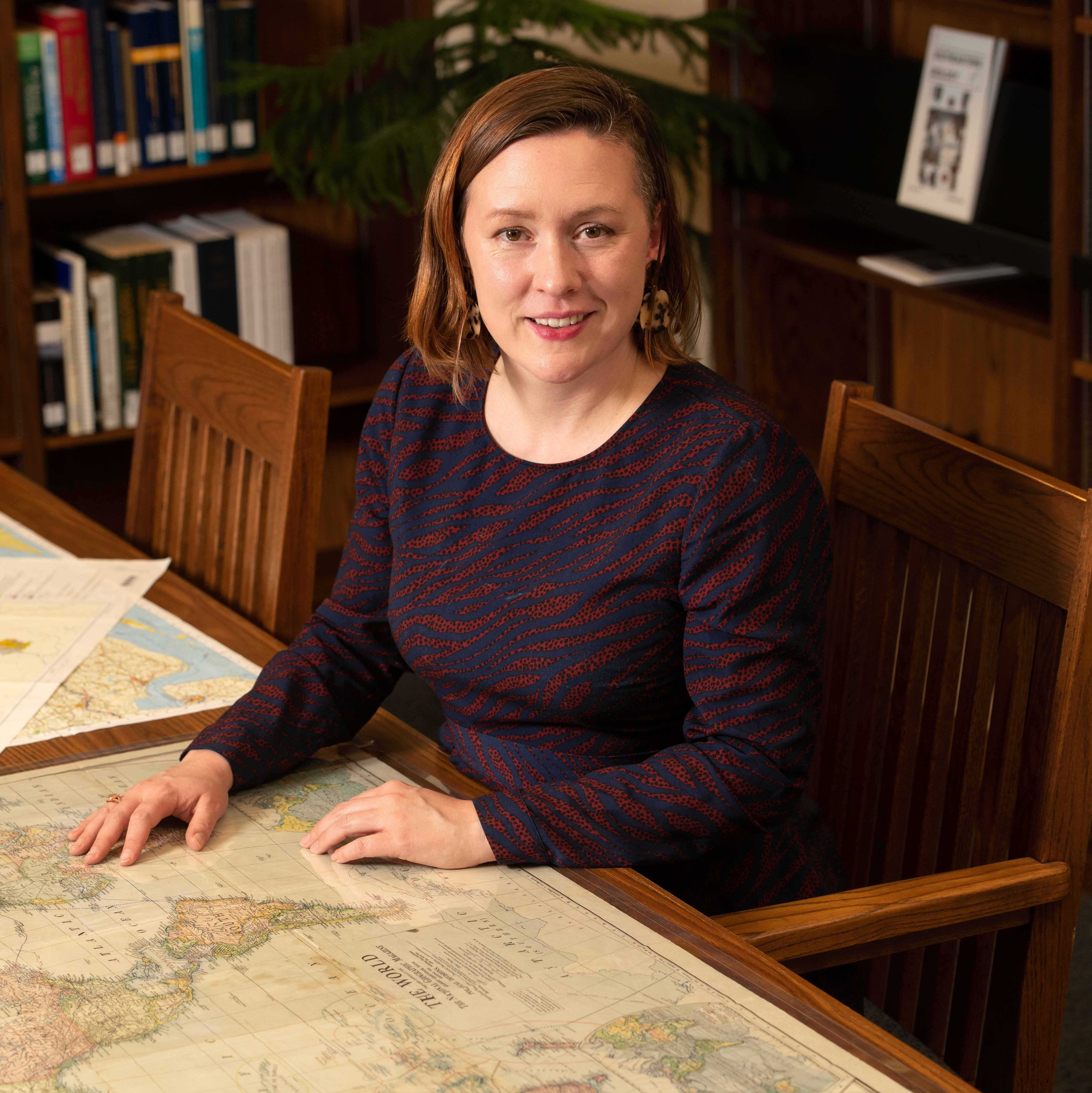A person with the map 