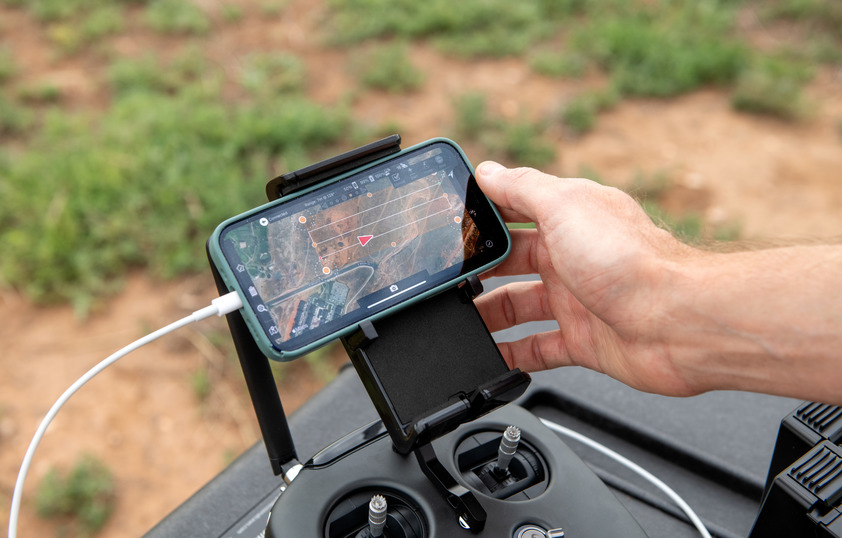 iPhone with a map on it