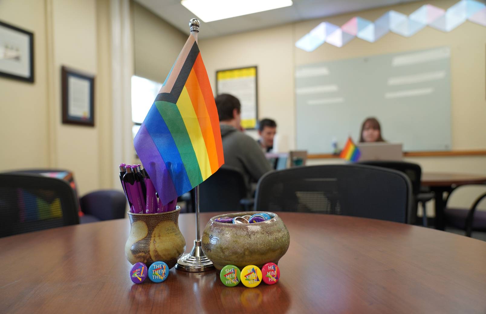 Students in Rainbow Resource Center