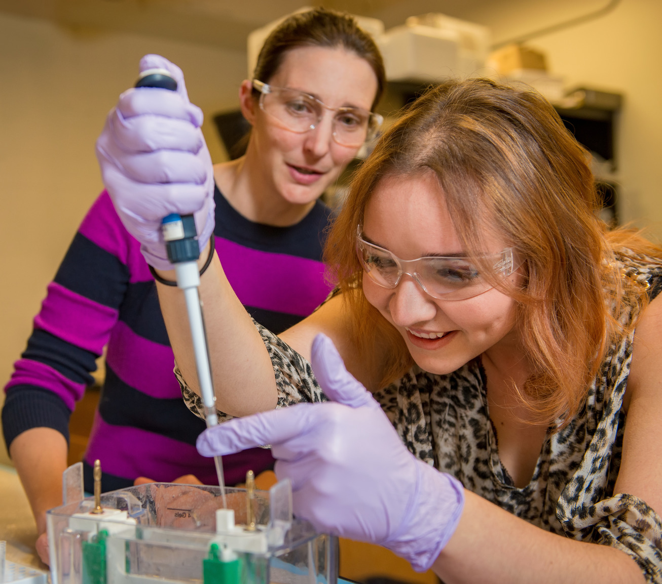 Two people in a lab