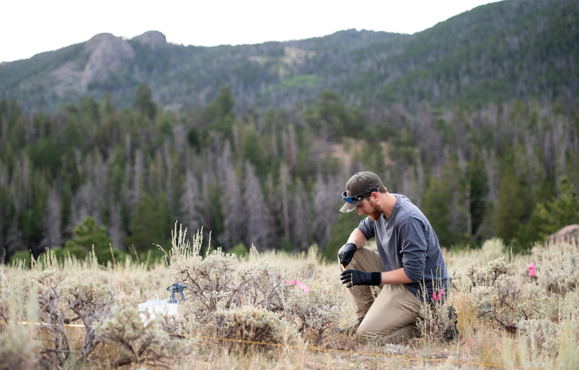 Student out in the field