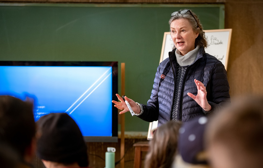 A professor teaches a study abroad class
