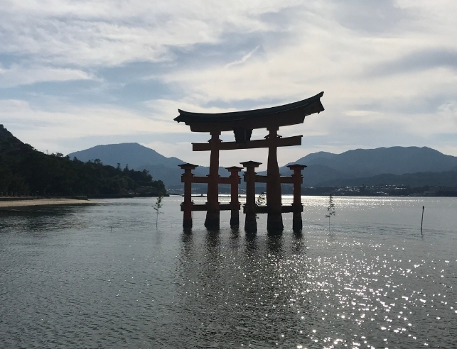 Japanese torii in water