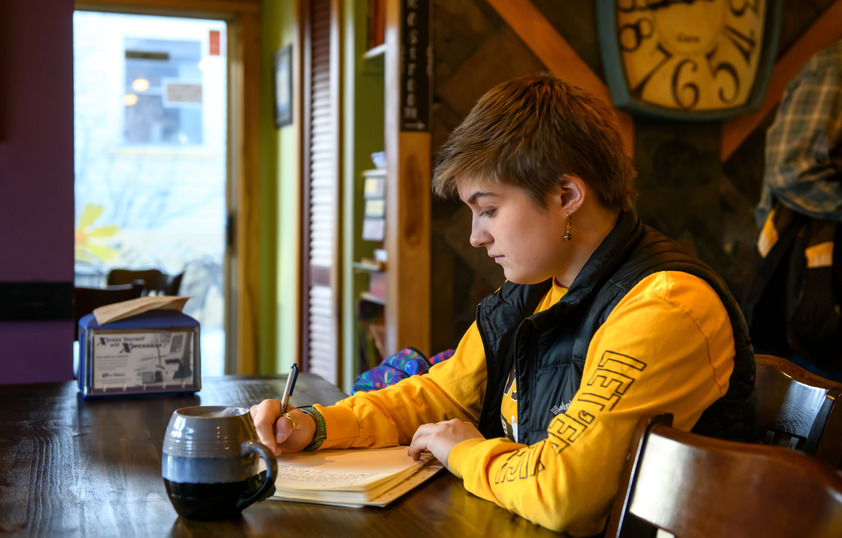 Student working on homework at Turtle Rock