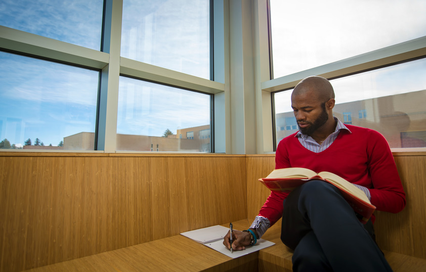 Student studying