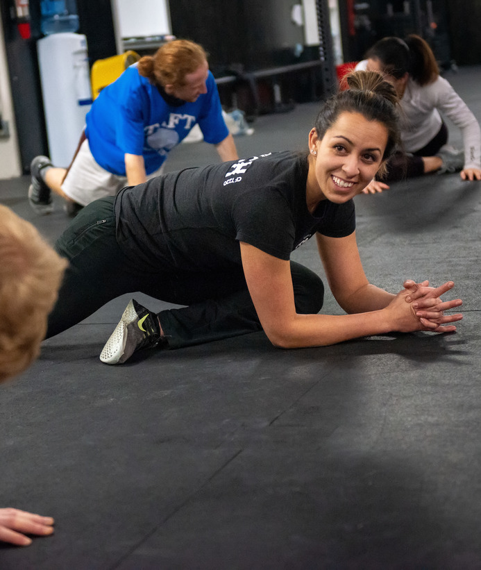 Students exercising