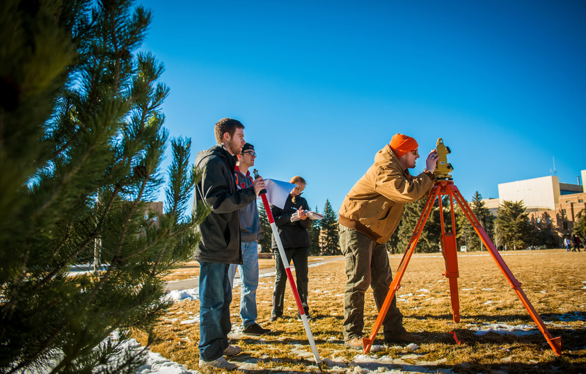 Students surveying