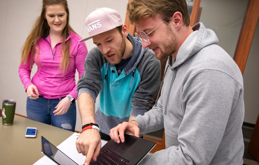 Students working together in the classroom