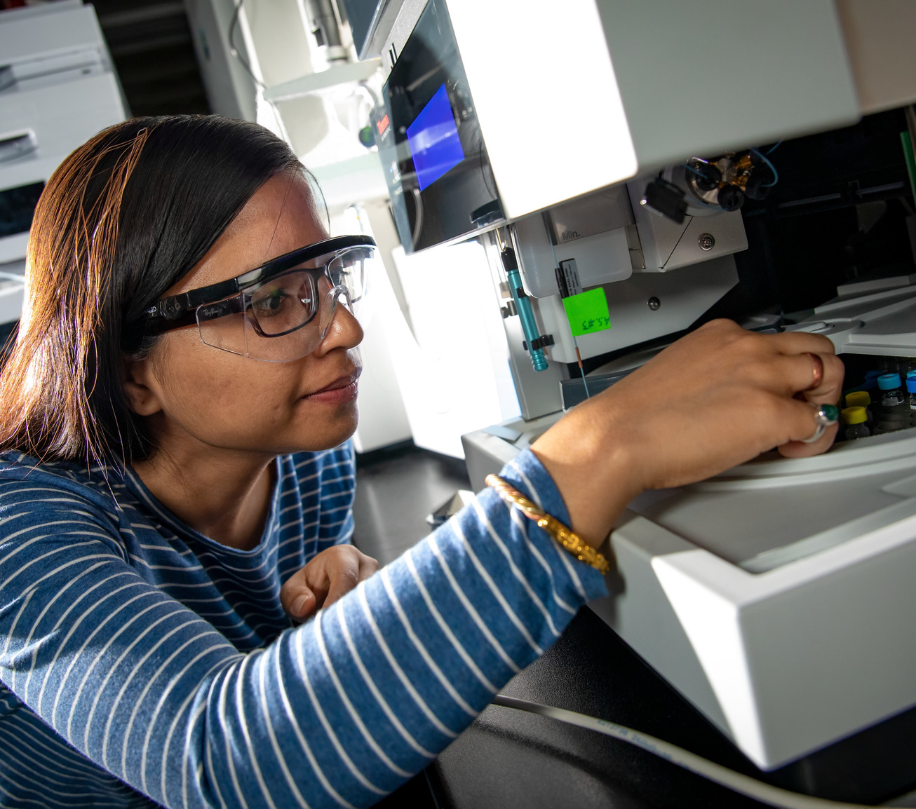 Student in lab