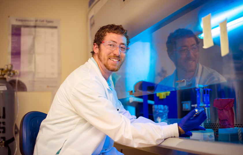 Student working in lab