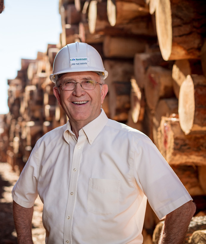 An alum at a work site