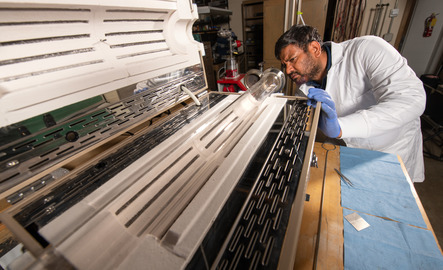 Student works in the lab