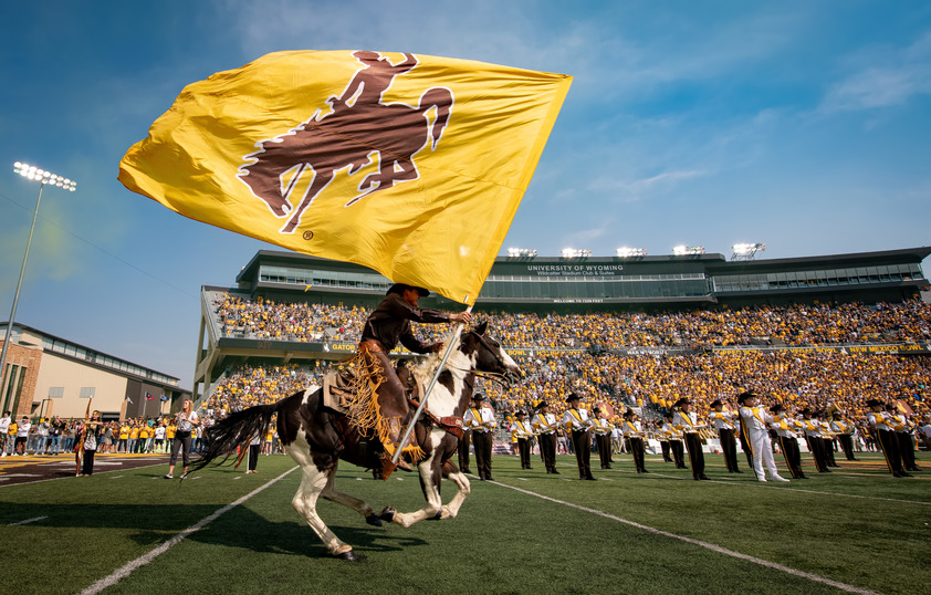 Flag on football field