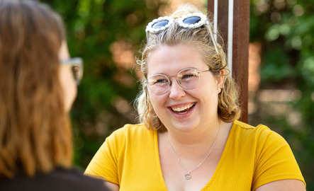 Two students talking