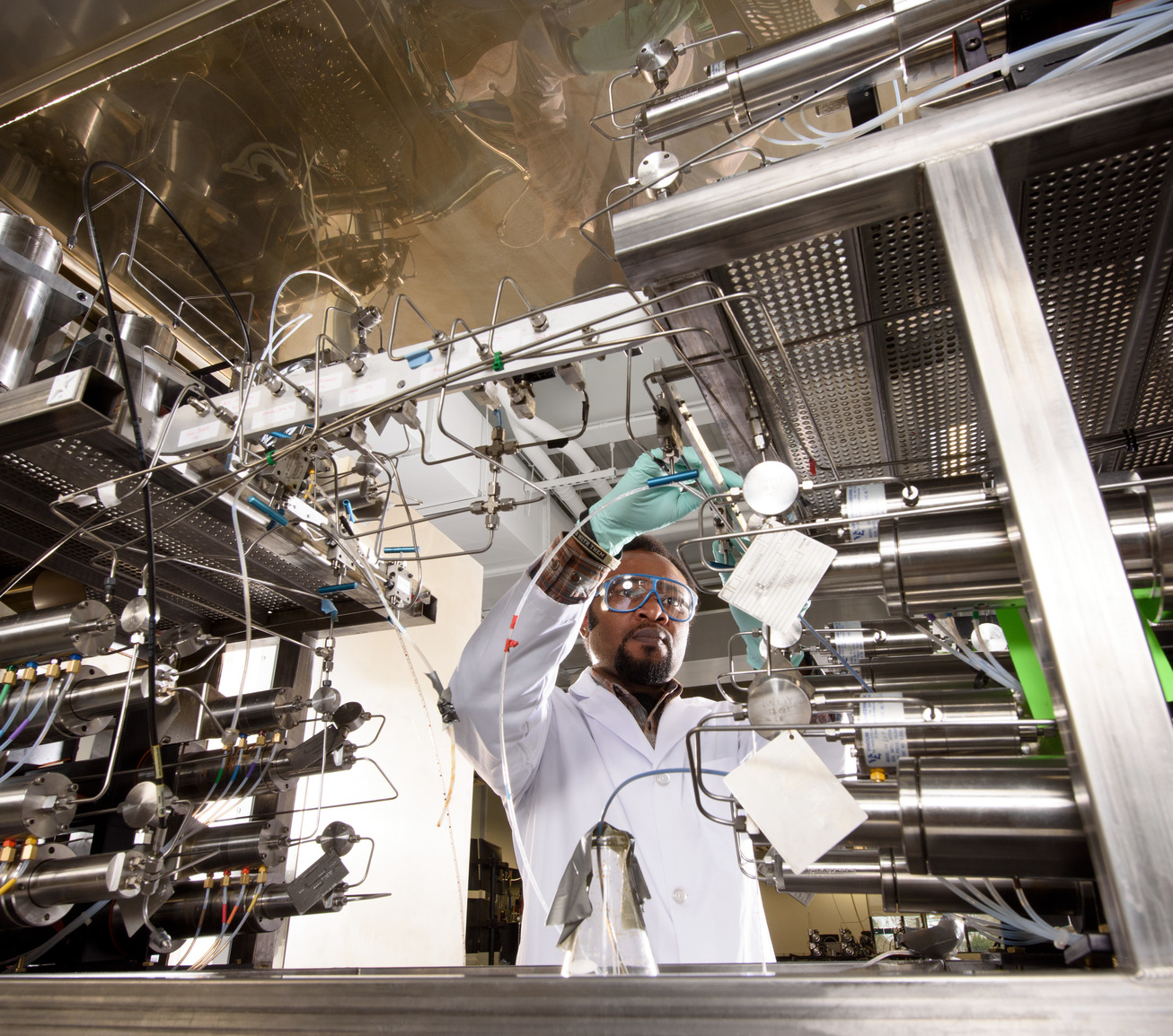 A researcher in the lab